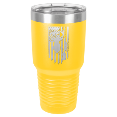 Deer-Gun-Flag Design Tumbler